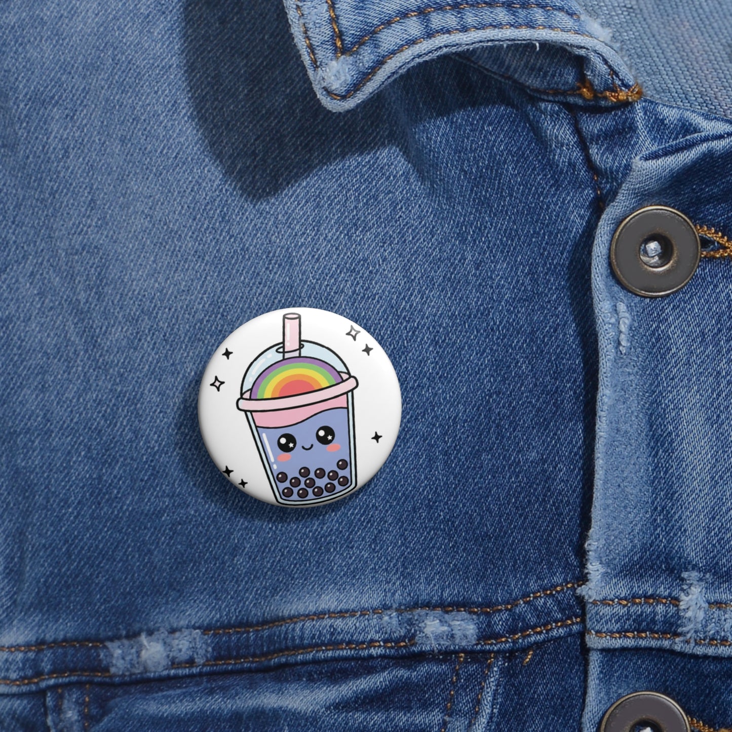 CutiePride - Boba | Kawaii Rainbow Pride Button