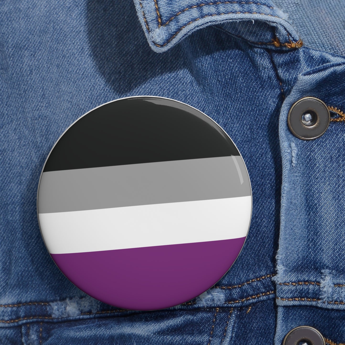 Asexual Pride Flag Button