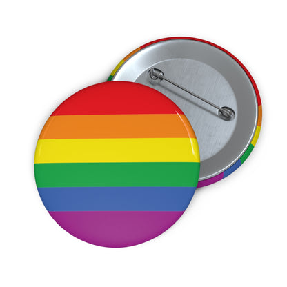 Gay Pride Flag Button