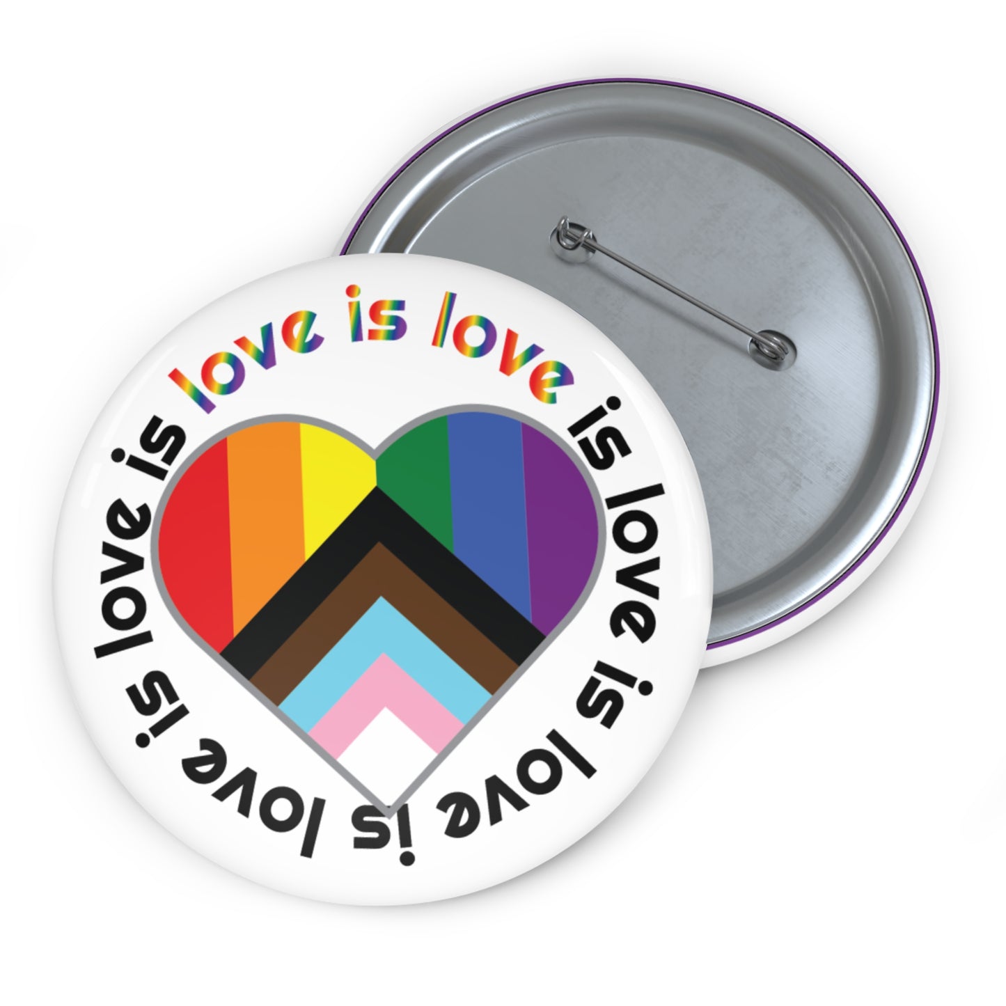 Love Is Love Is Love | Pride Heart Button