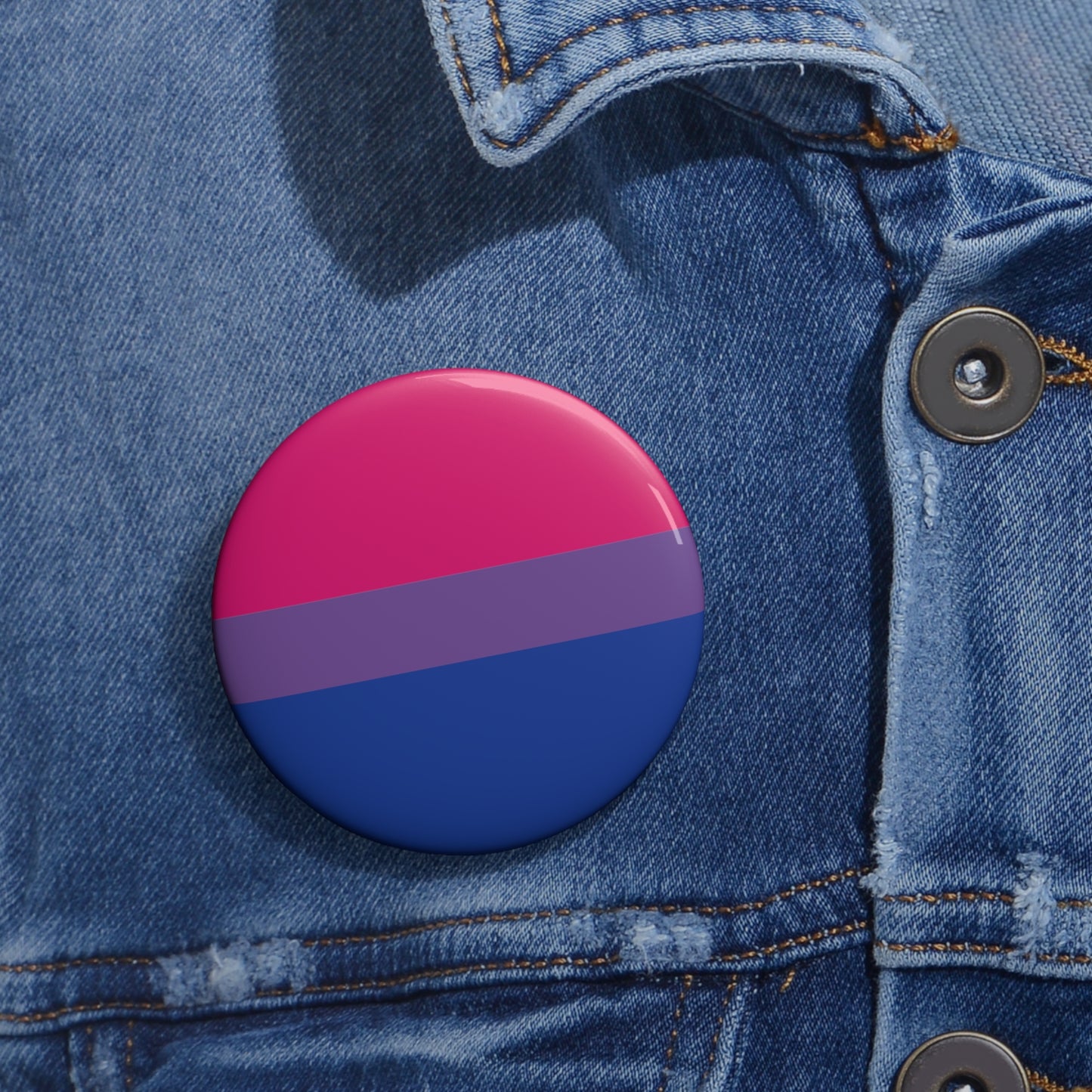 Bisexual Pride Flag Button