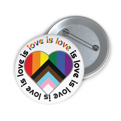 Love Is Love Is Love | Pride Heart Button