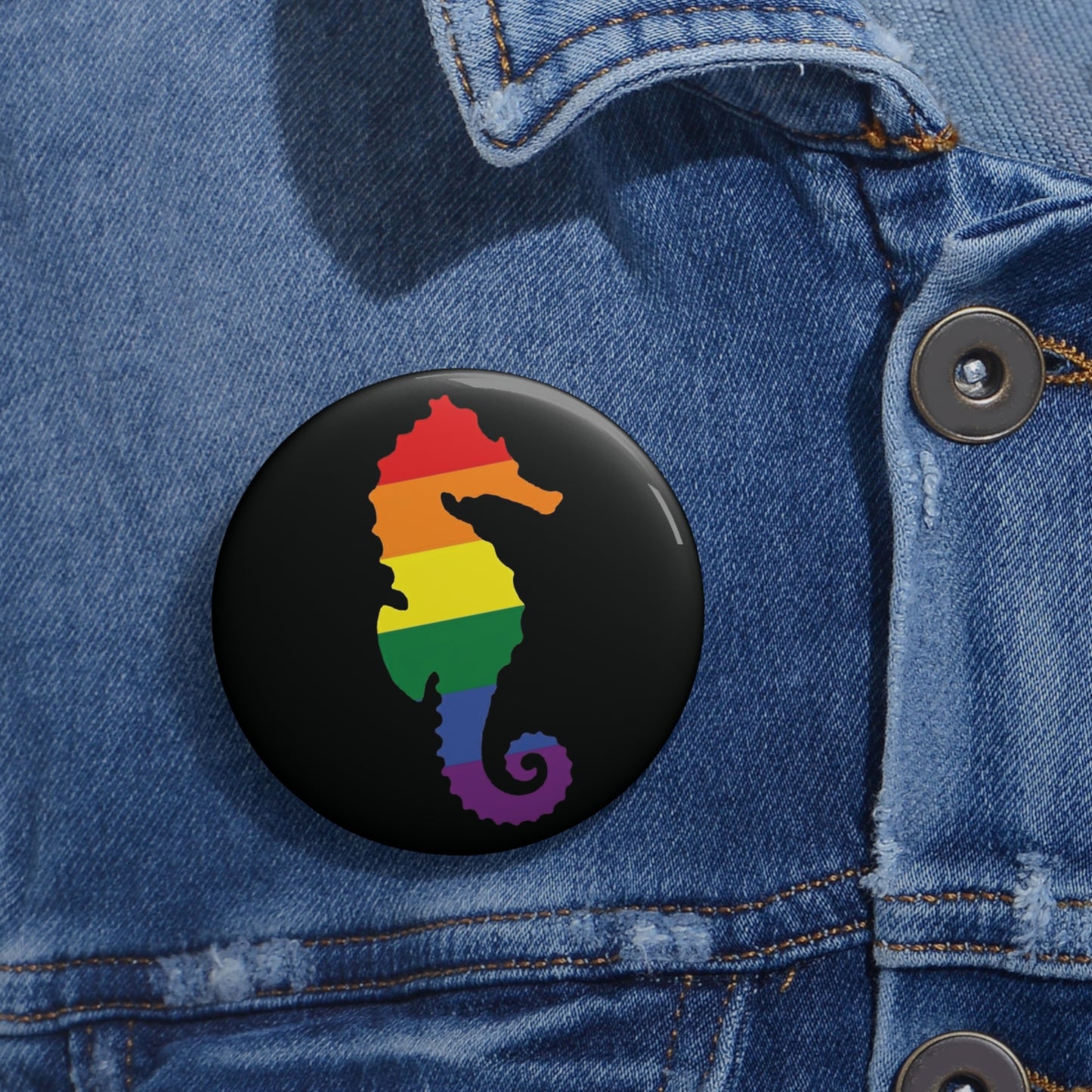 Seahorse | Pride Animal Button
