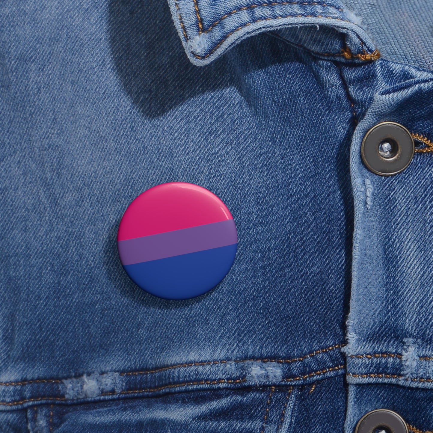 Bisexual Pride Flag Button