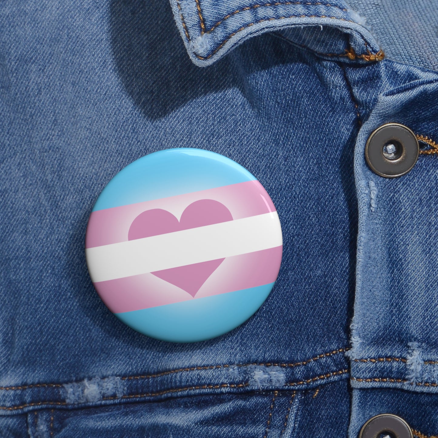 Trans Support Pride Flag Button
