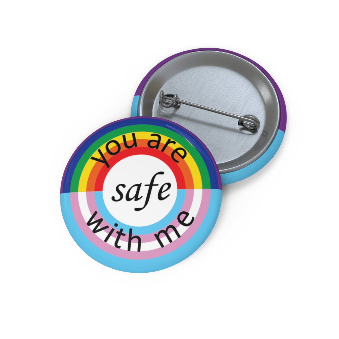 You Are Safe With Me | Pride Ally Button