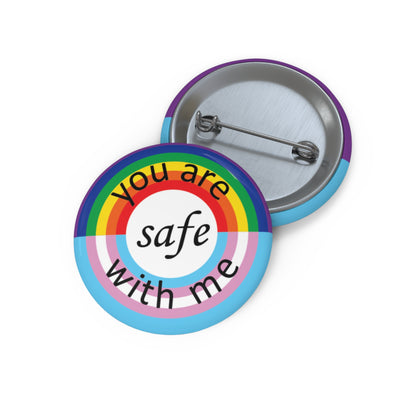 You Are Safe With Me | Pride Ally Button
