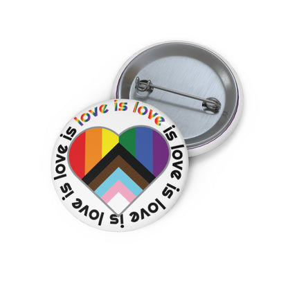 Love Is Love Is Love | Pride Heart Button