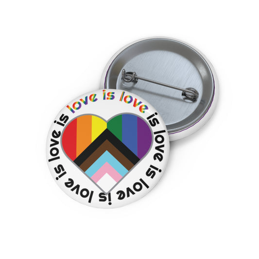 Love Is Love Is Love | Pride Heart Button