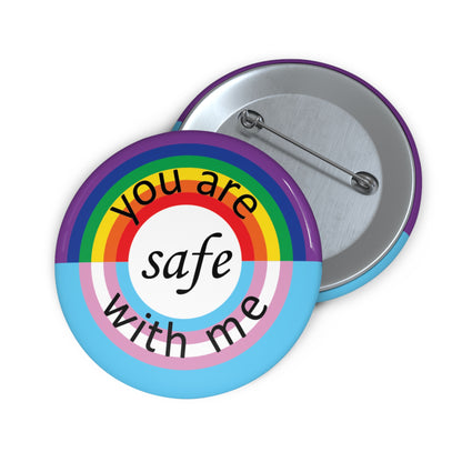 You Are Safe With Me | Pride Ally Button