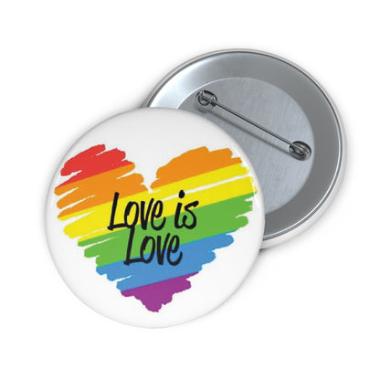 Love is Love | Rainbow Heart Pride Button