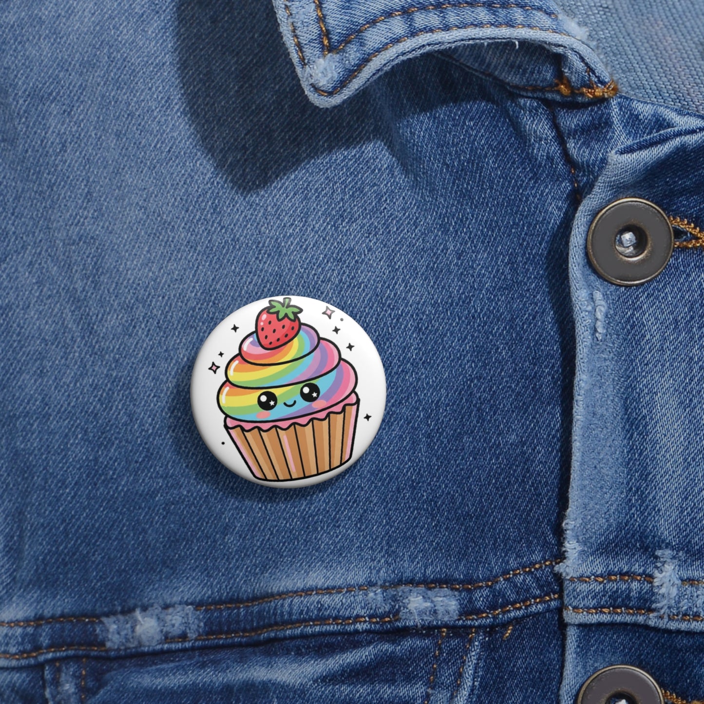 CutiePride - Cupcake | Kawaii Rainbow Pride Button