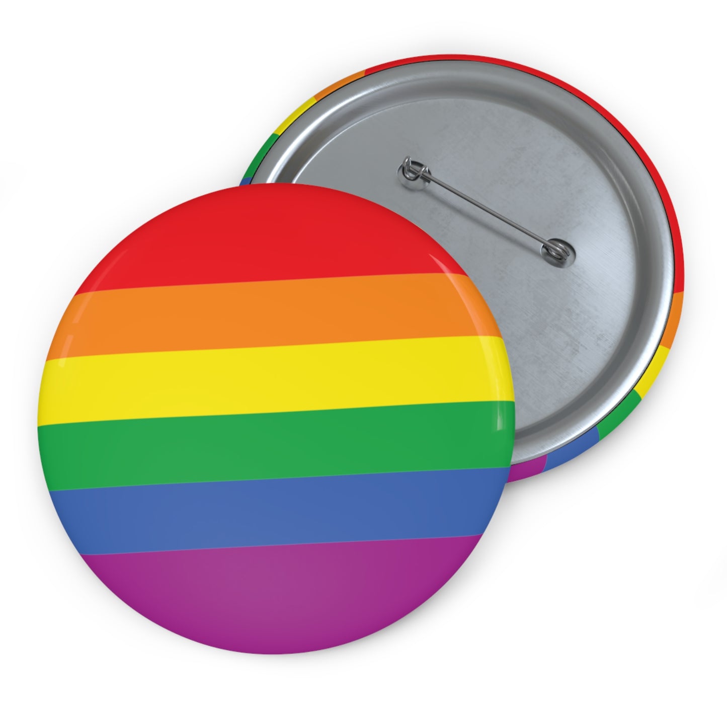 Gay Pride Flag Button