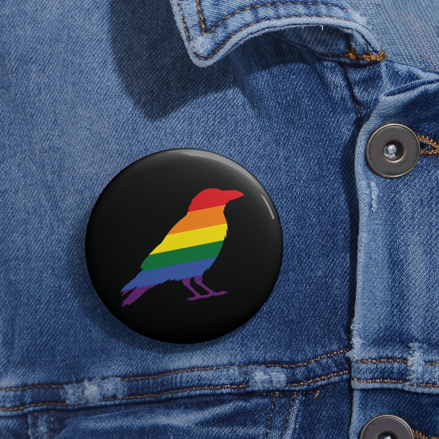 Crow | Pride Animal Button