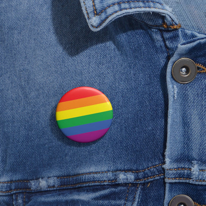 Gay Pride Flag Button