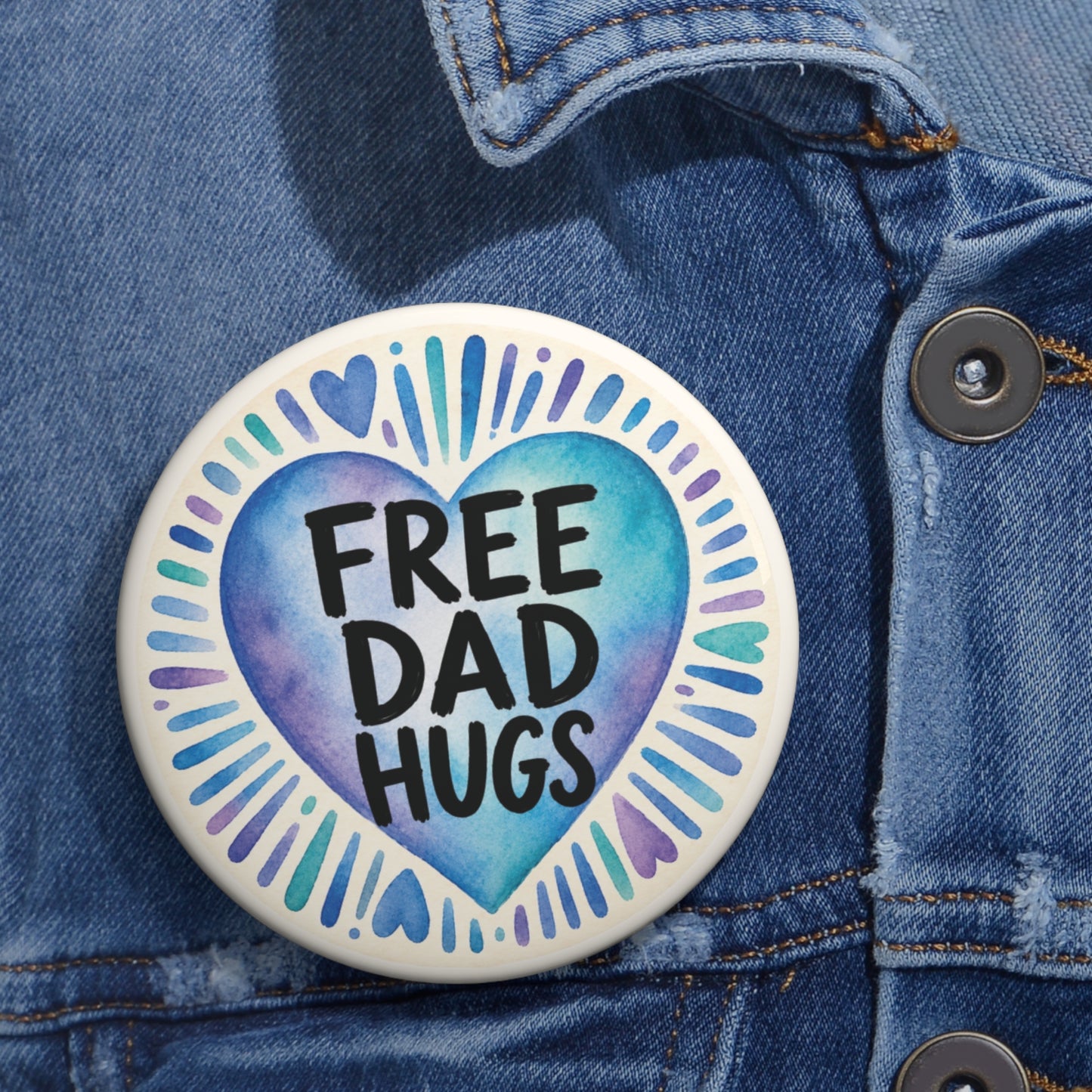 Free Dad Hugs | Pride Ally Button