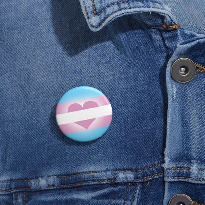 Trans Support Pride Flag Button