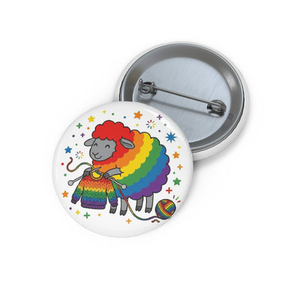 Proud Sheep | Rainbow Knitting Pride Button